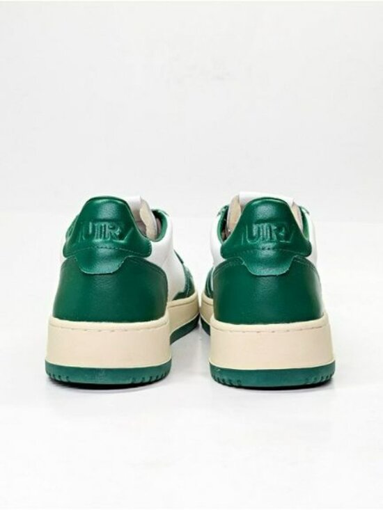 Autry Men\'s Medalist Low Top Sneakers White & Green Leather Size 44 (MSRP $240) main image 8